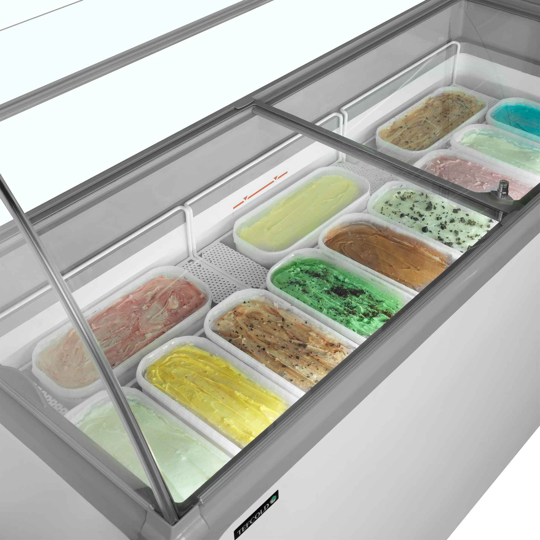 Vitrine à glace professionnelle statique 367 litres capacité nette 4 roulettes freins - NIC502SC-SO - Tefcold en cuisine professionnelle