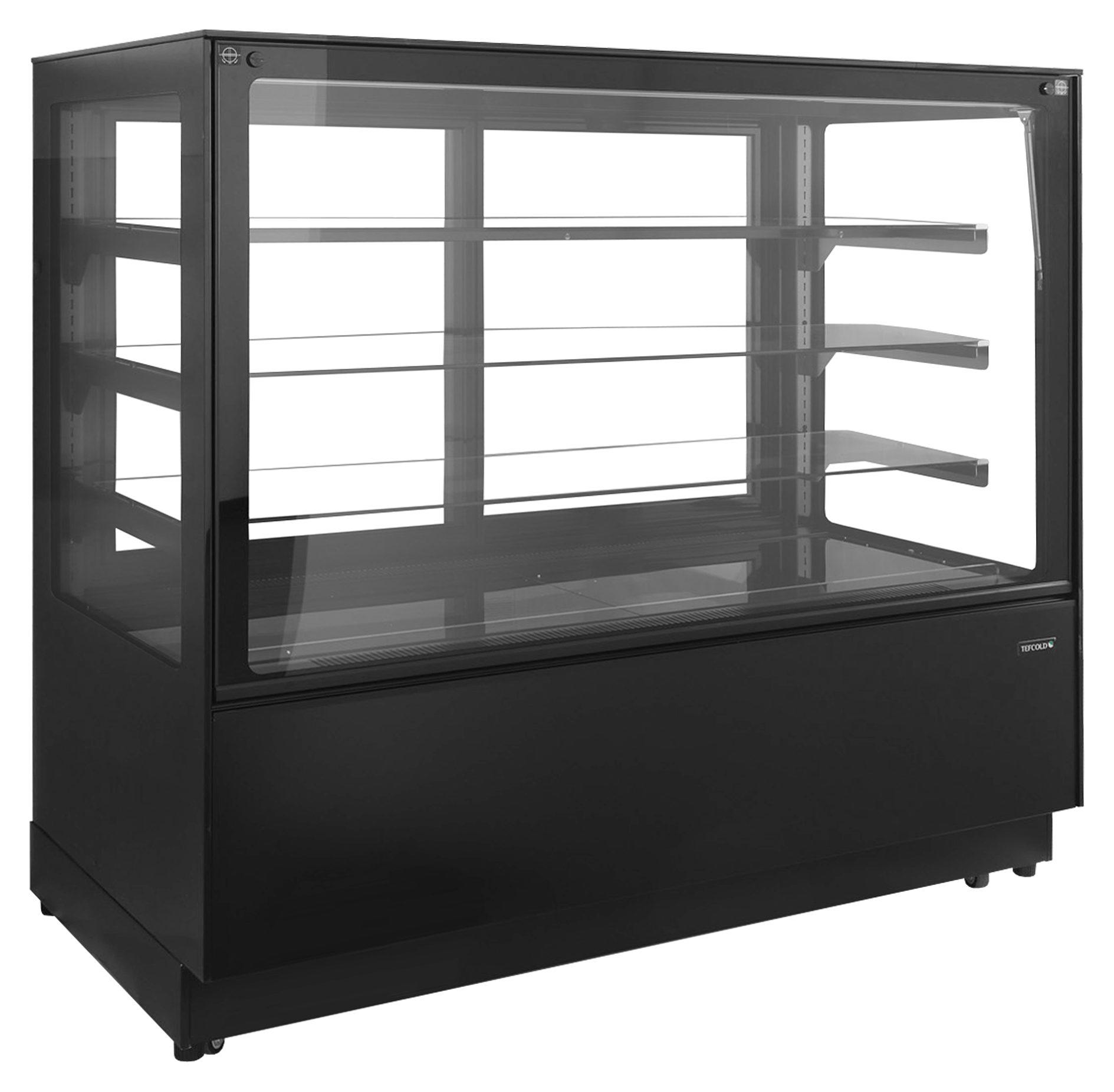 Vitrine réfrigérée professionnelle 2 portes vitrées coulissantes noire capacité 432 litres - PDA3-CTF150B-1 - Tefcold