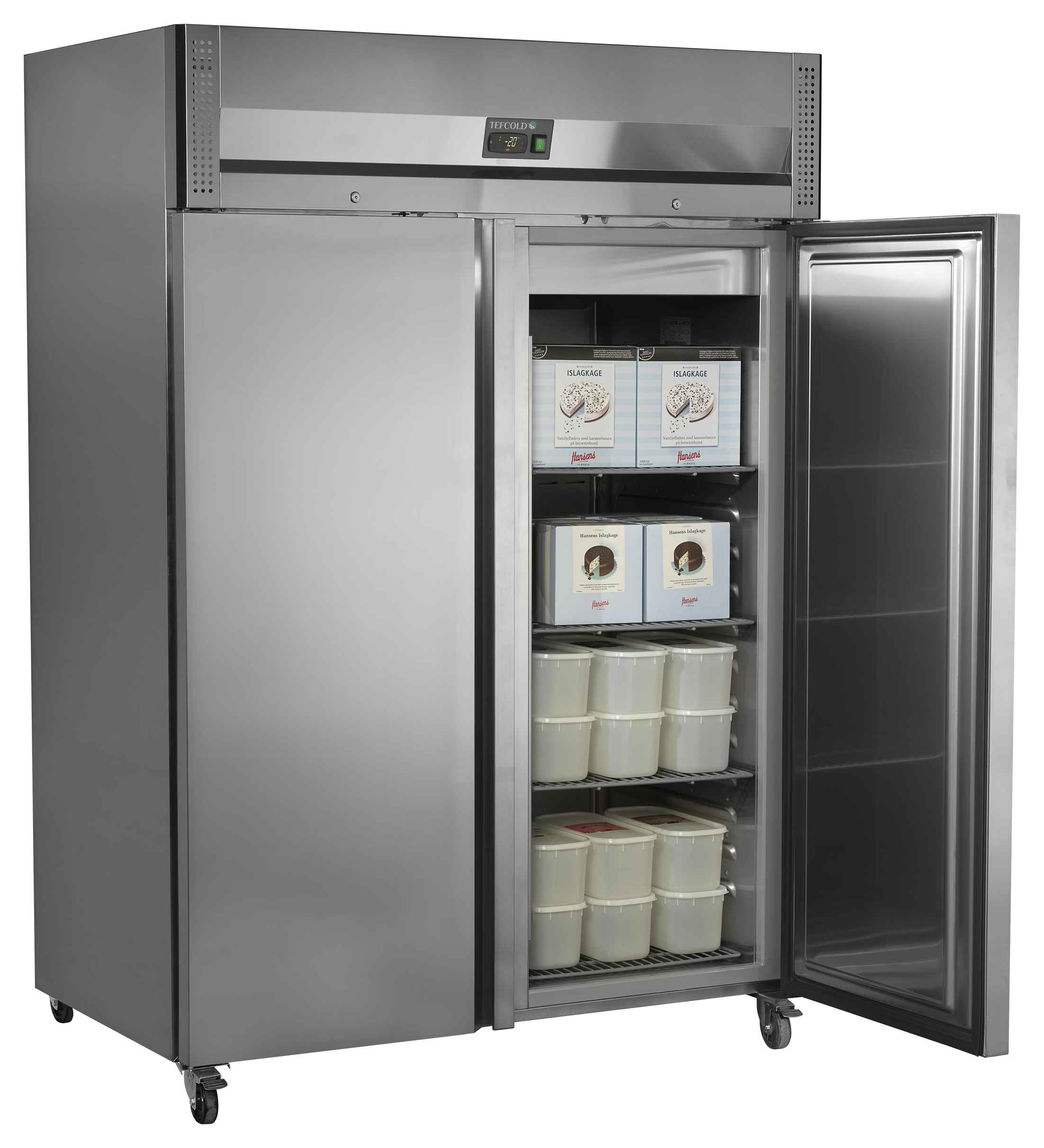 Congélateur professionnel négatif 2 portes en acier inoxydable 954 l - RF1420X1 - Tefcold en cuisine professionnelle