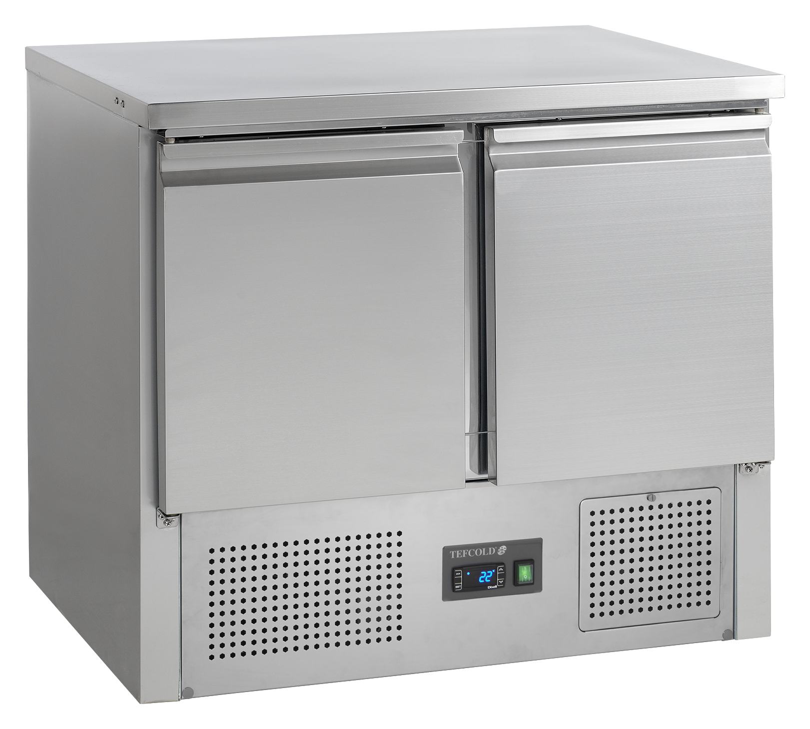 Équipement professionnel 2 portes pleines capacité 230 l couvercle rigide positif - SA910 - Tefcold