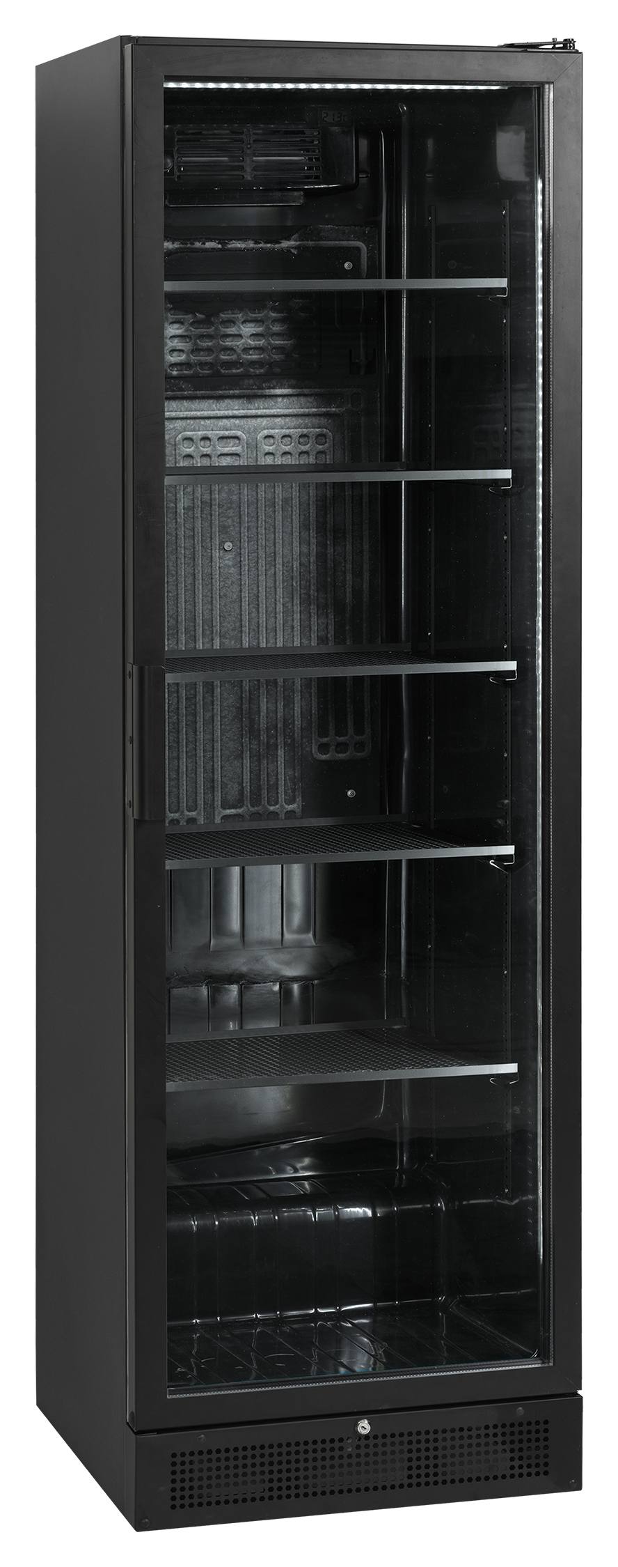 Vitrine réfrigérée professionnelle 1 porte vitrée noire positive - SCU1425H - Tefcold