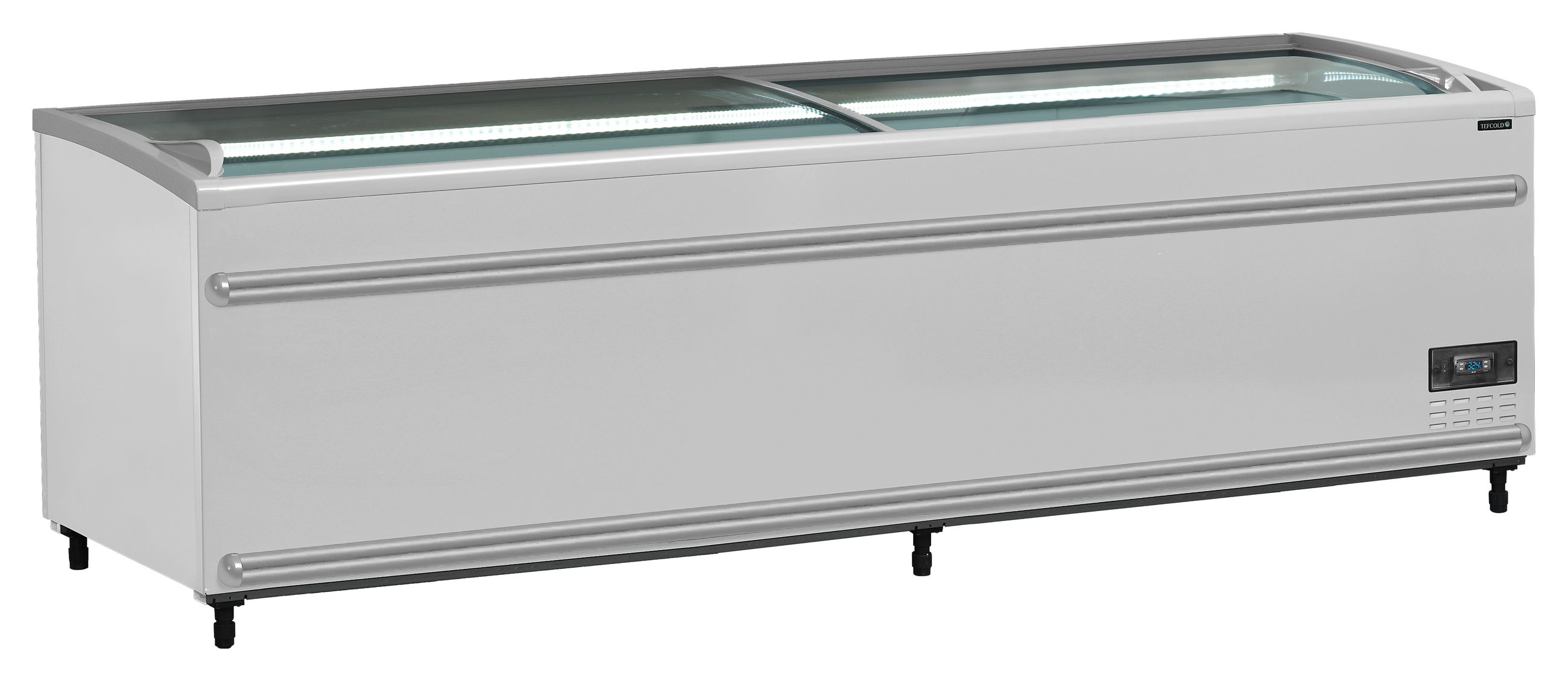Meuble réfrigéré professionnel avec couvercles coulissants incurvés capacité 718 l - SFI250-CF VS - Tefcold