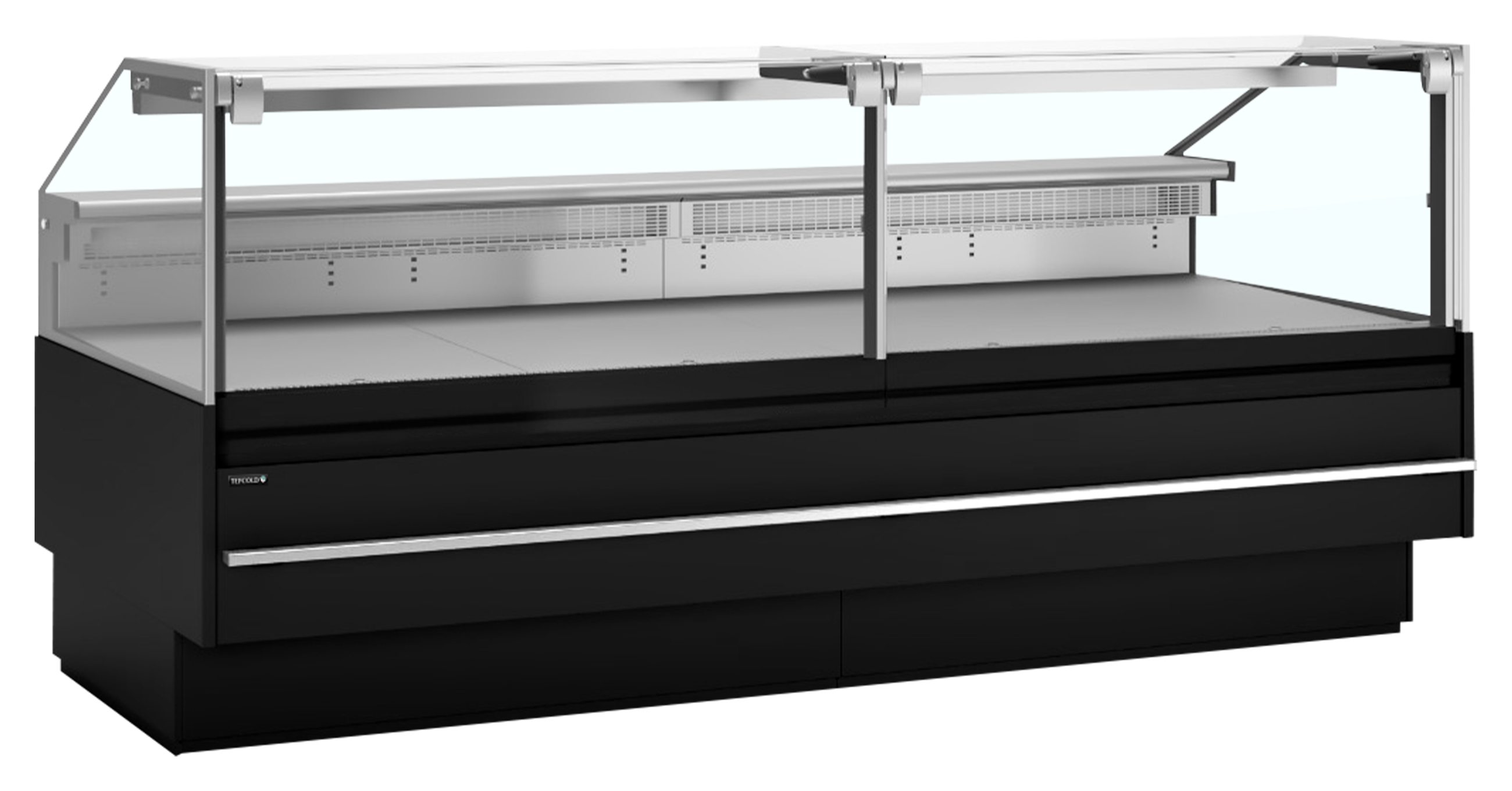 Vitrine de service premium positive avec réserve, 900 mm, noire - SOCA25090B - Tefcold
