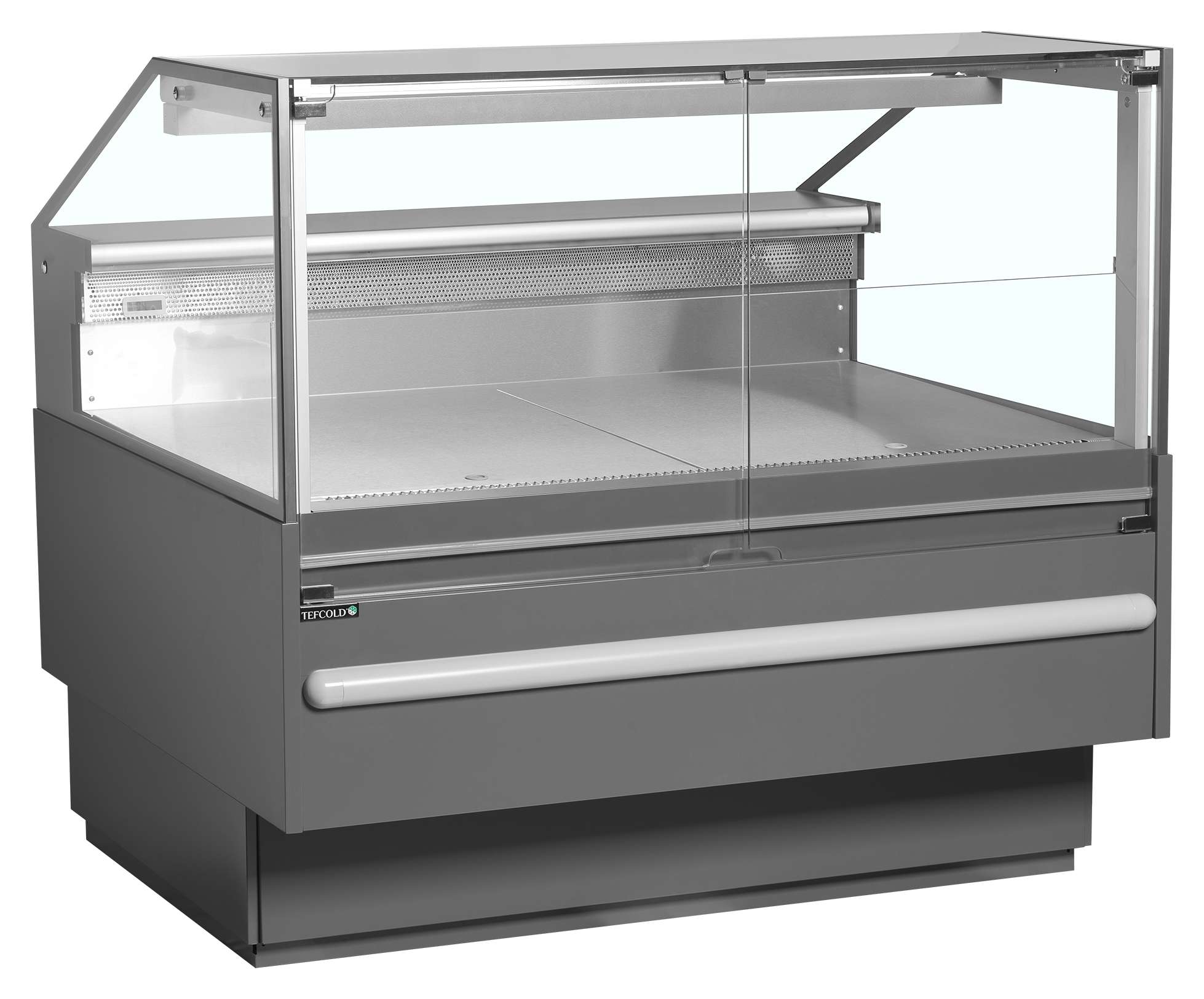 Vitrine de service ventilée professionnelle grise positive avec réserve 825 mm - SOCB12582A - Tefcold
