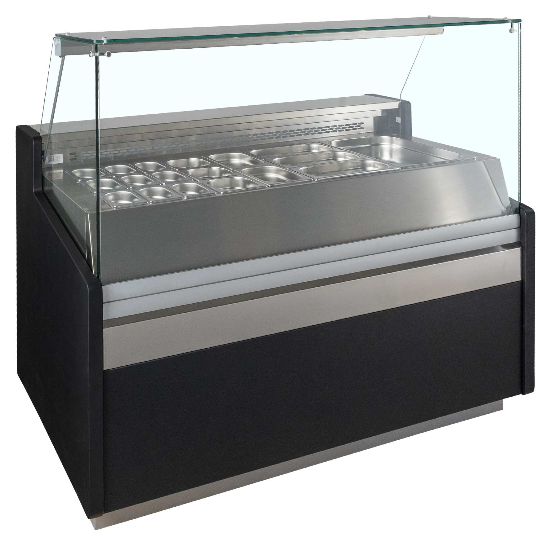 Vitrine réfrigérée professionnelle positive 1,14 m² de présentation noire - SPID150 - Tefcold
