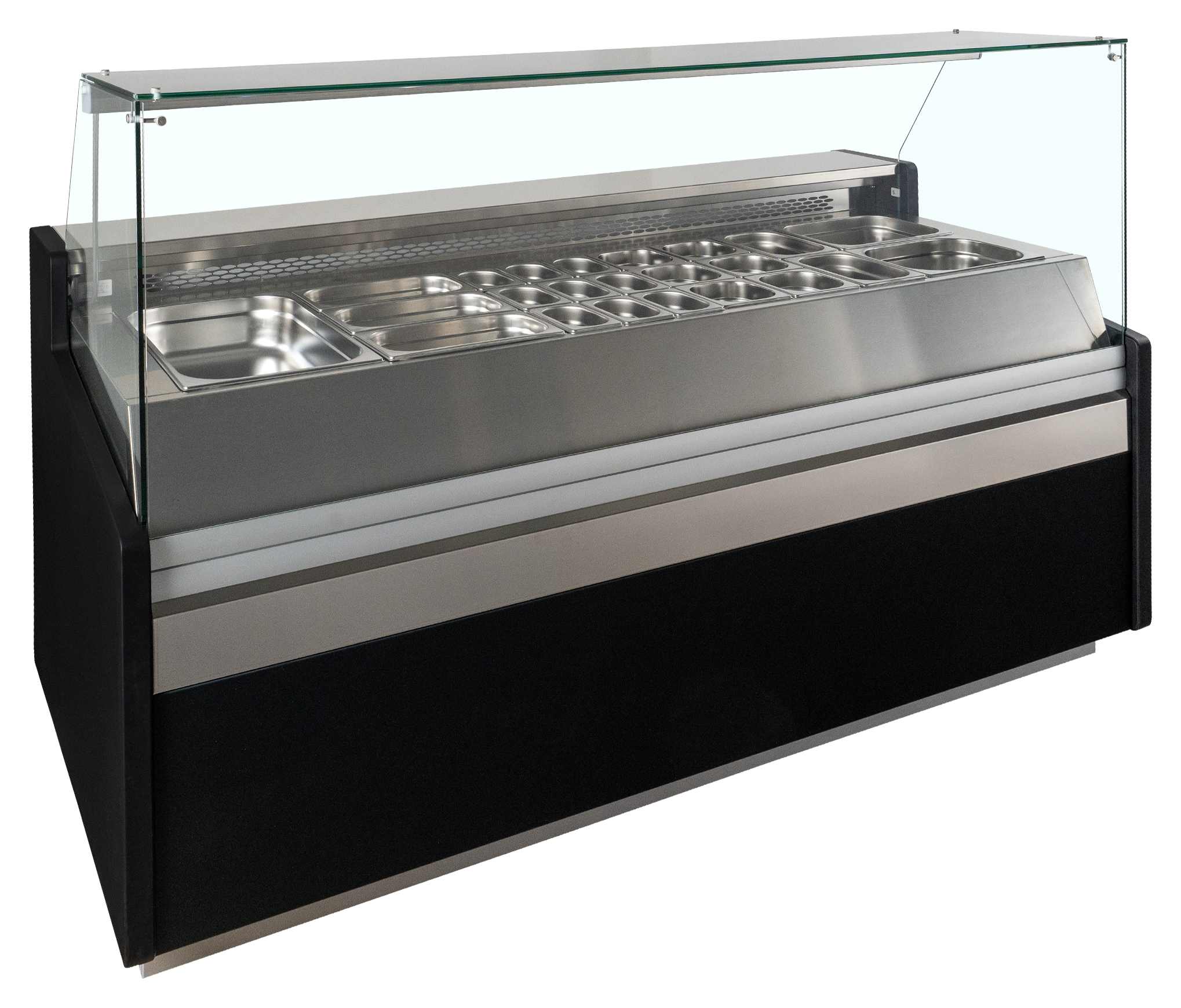Vitrine réfrigérée professionnelle positive 1,52 m² de présentation noire - SPID200 - Tefcold