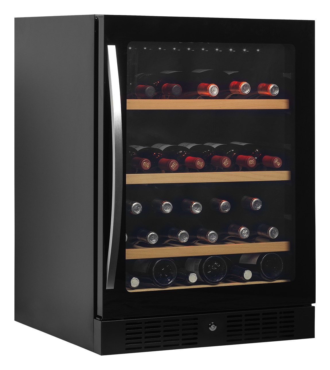 Cave à vin professionnelle noire 1 porte vitrée positive 141 L - TFW200-F - Tefcold en cuisine professionnelle