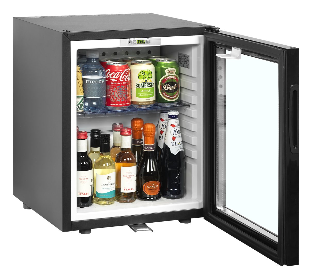 Minibar professionnelle à porte vitrée noire positive 24 litres - TM35GC - Tefcold en cuisine professionnelle