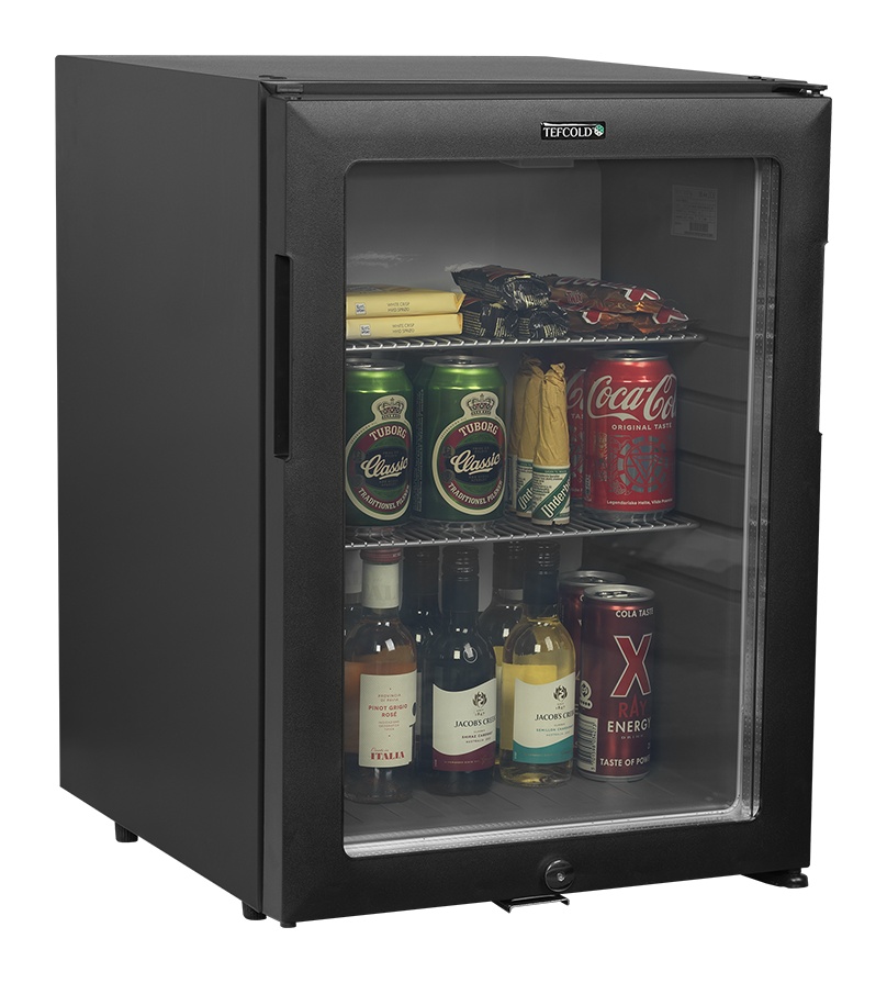 Réfrigérateur professionnel noir 1 porte vitrée positif 35 l - TM44G-1 - Tefcold en cuisine professionnelle