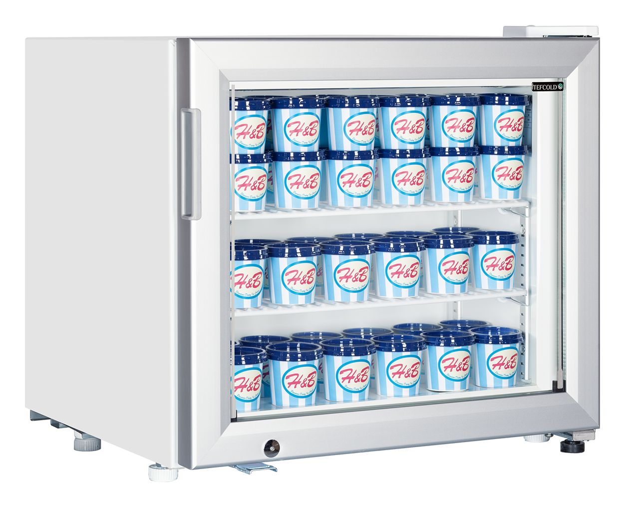 Congélateur professionnel blanc 1 porte vitrée négatif 48 litres - UF50G - Tefcold en cuisine professionnelle