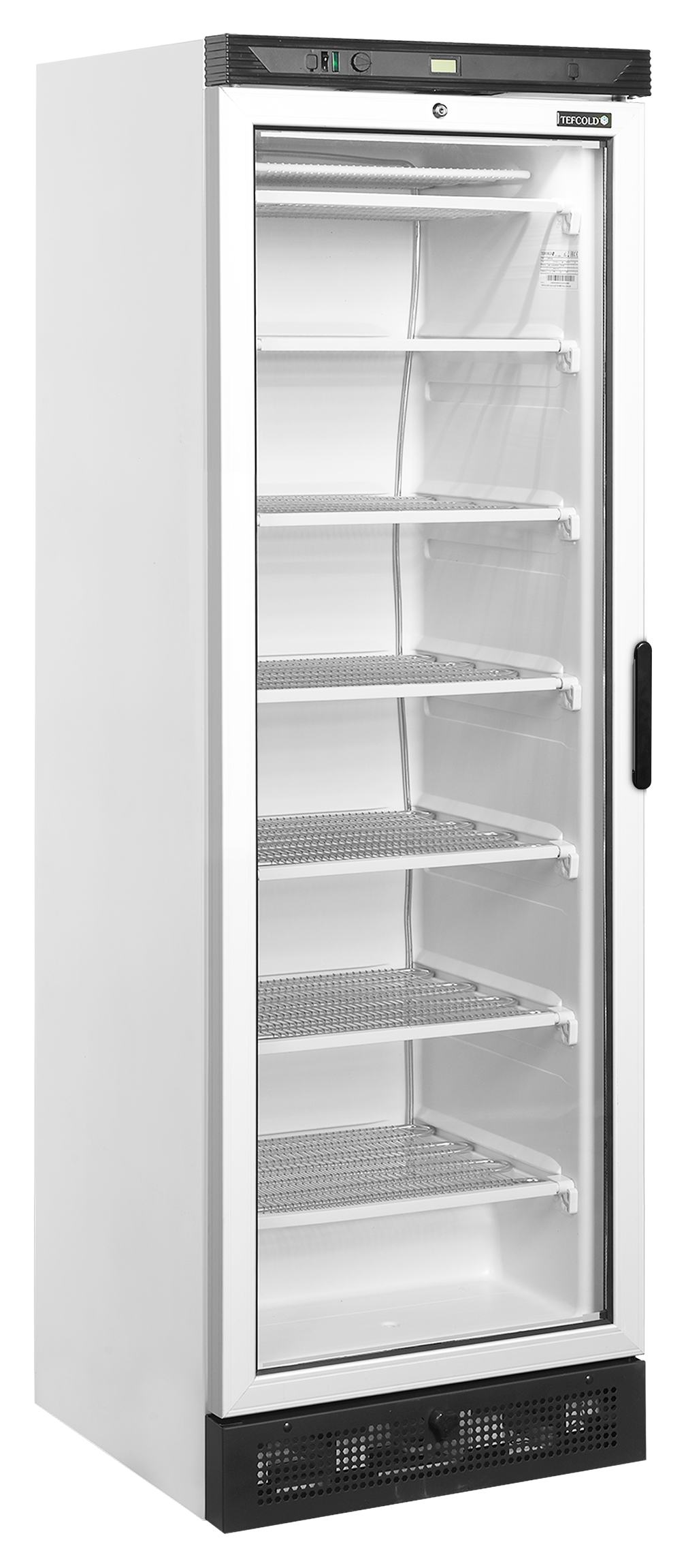 Vitrine négative professionnelle à 1 porte vitrée chauffée chromé - UFFS371G L/H - Tefcold
