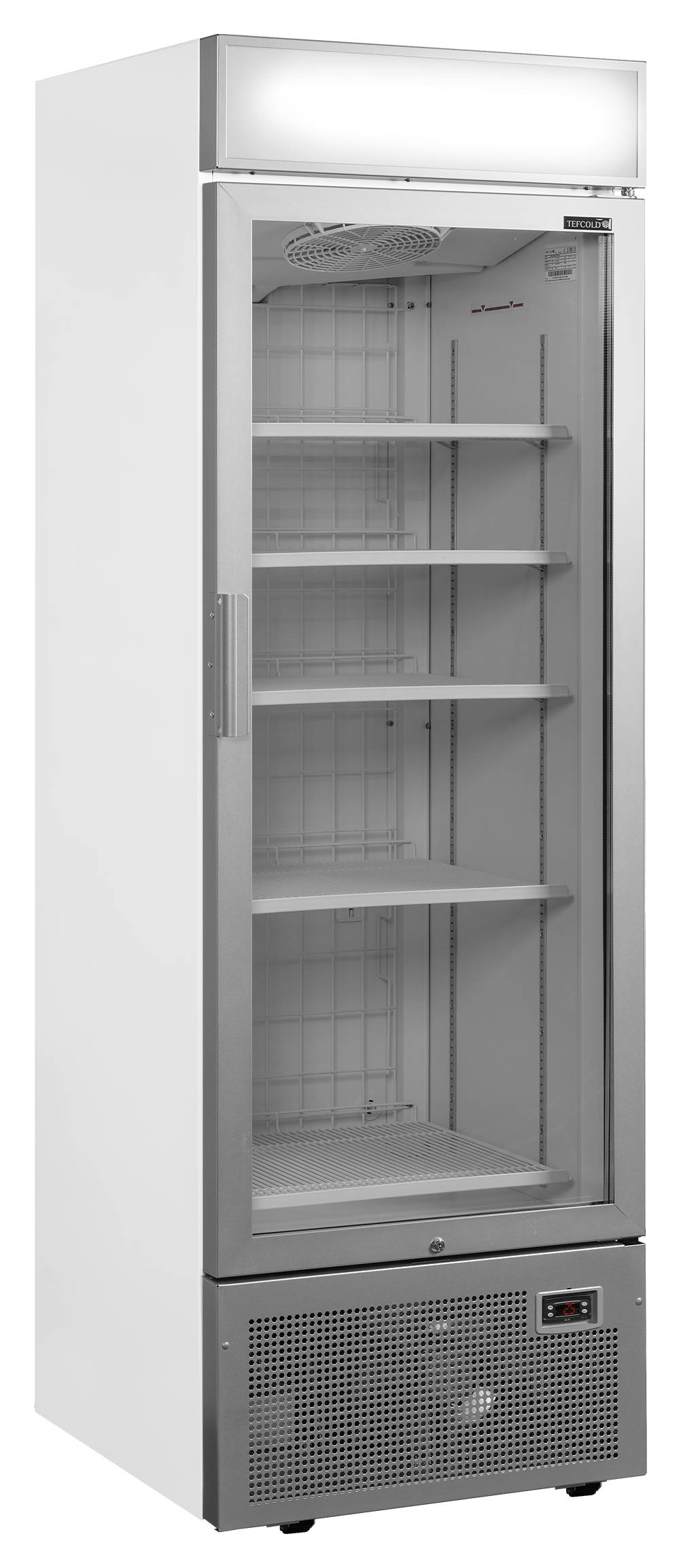 Vitrine négative professionnelle 1 porte vitrée blanche 440 L - UFSC1450GCP NF Silver - Tefcold