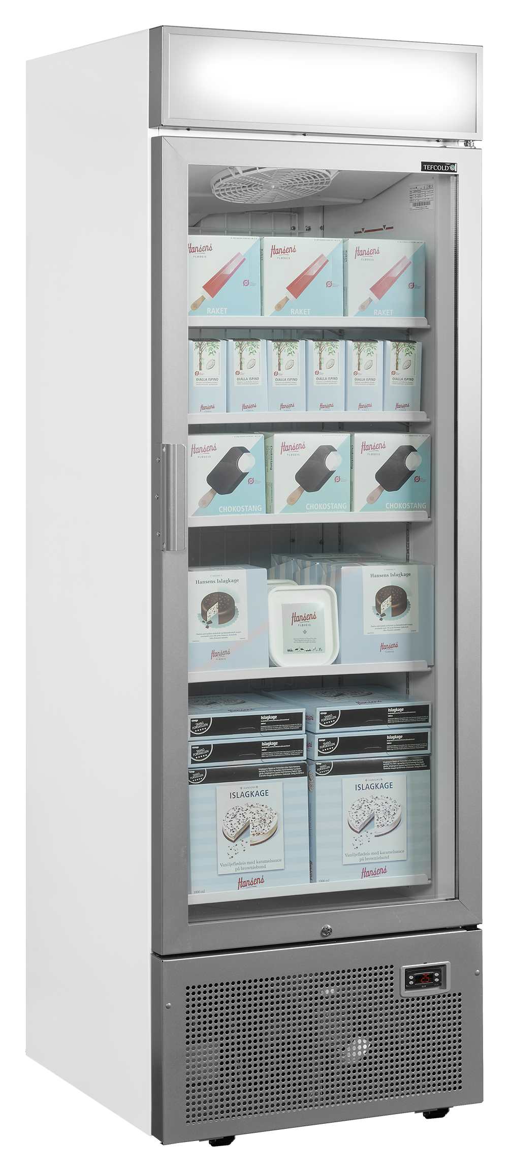 Vitrine négative professionnelle 1 porte vitrée blanche 440 L - UFSC1450GCP NF Silver - Tefcold en cuisine professionnelle