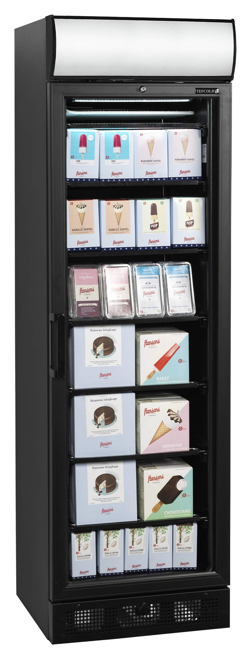 Vitrine négative professionnelle 1 porte vitrée chromé 270 l - UFSC371GCP Black - Tefcold en cuisine professionnelle