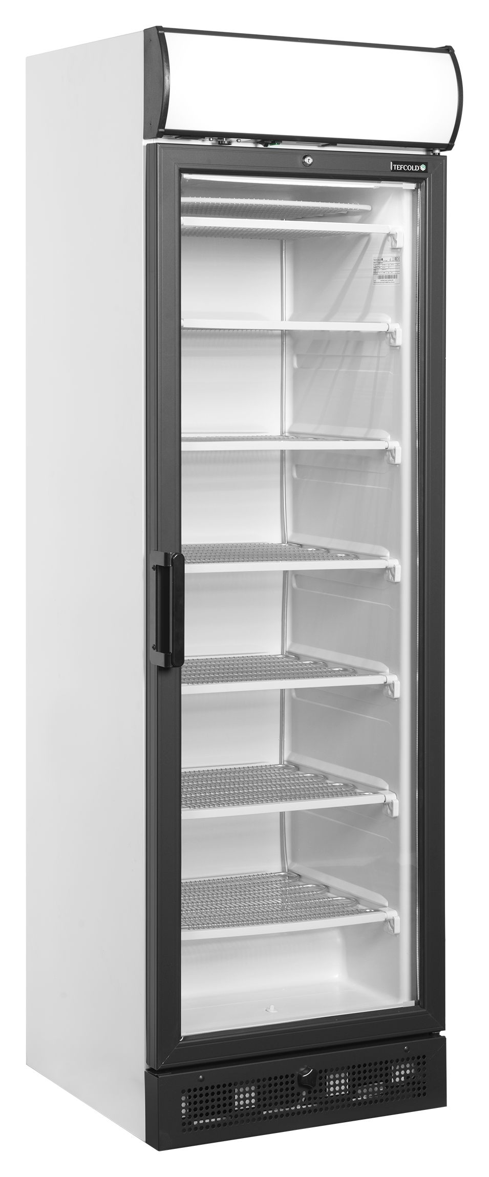 Vitrine négative professionnelle à 1 porte vitrée chromé 270 l - UFSC371GCP - Tefcold