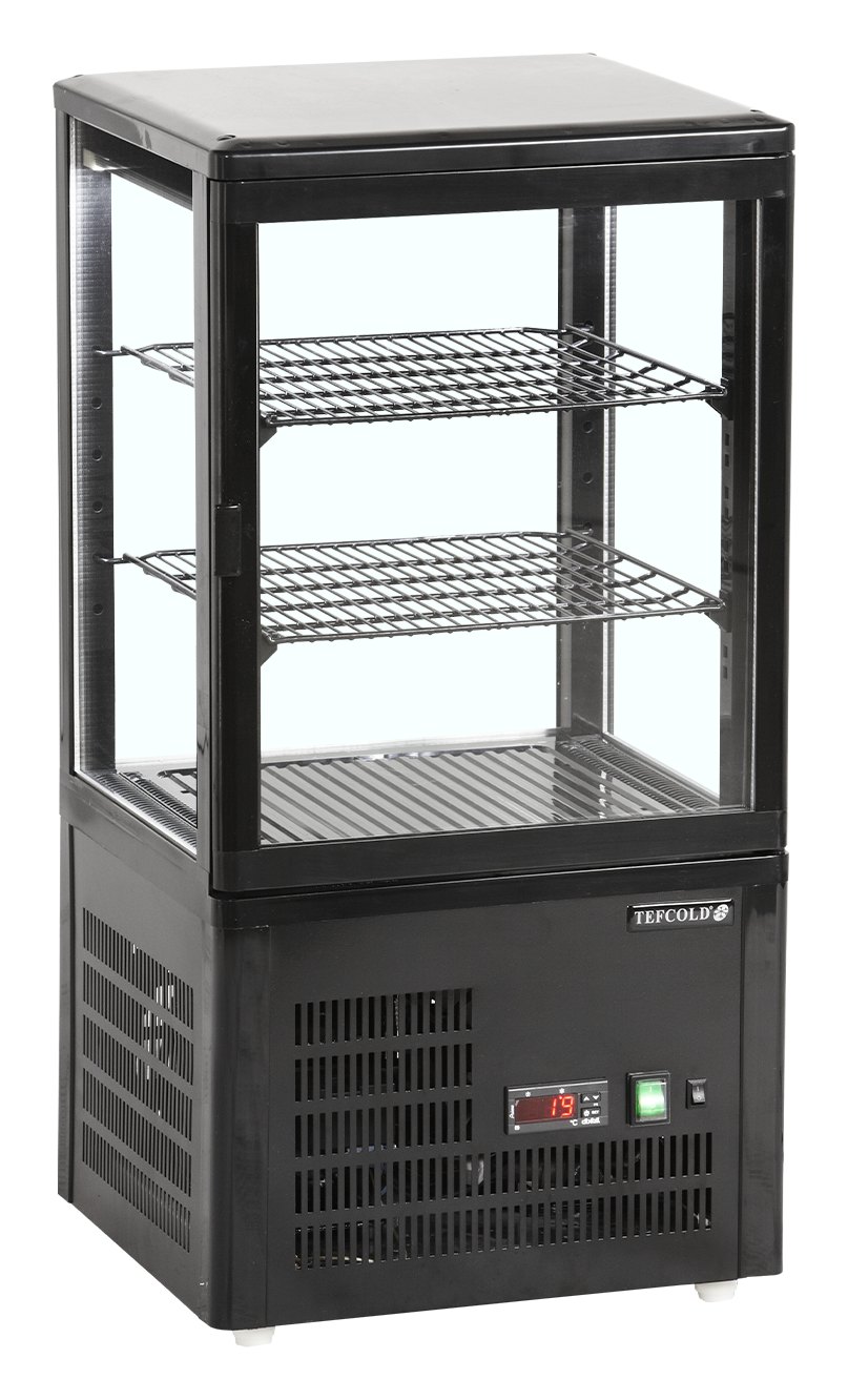 Vitrine réfrigérée professionnelle 1 porte vitrée noire 58 l - UPD60-BLACK - Tefcold