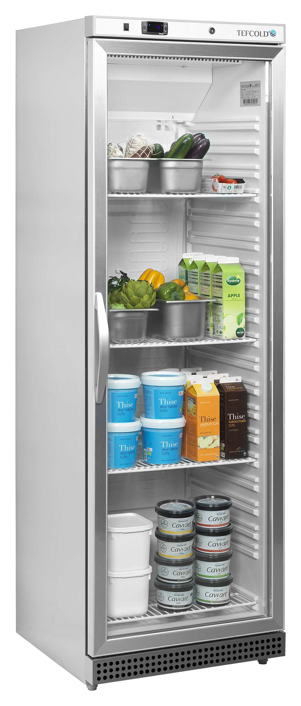 Meuble réfrigéré professionnel 1 porte vitrée blanc 350 l - UR400SG - Tefcold en cuisine professionnelle
