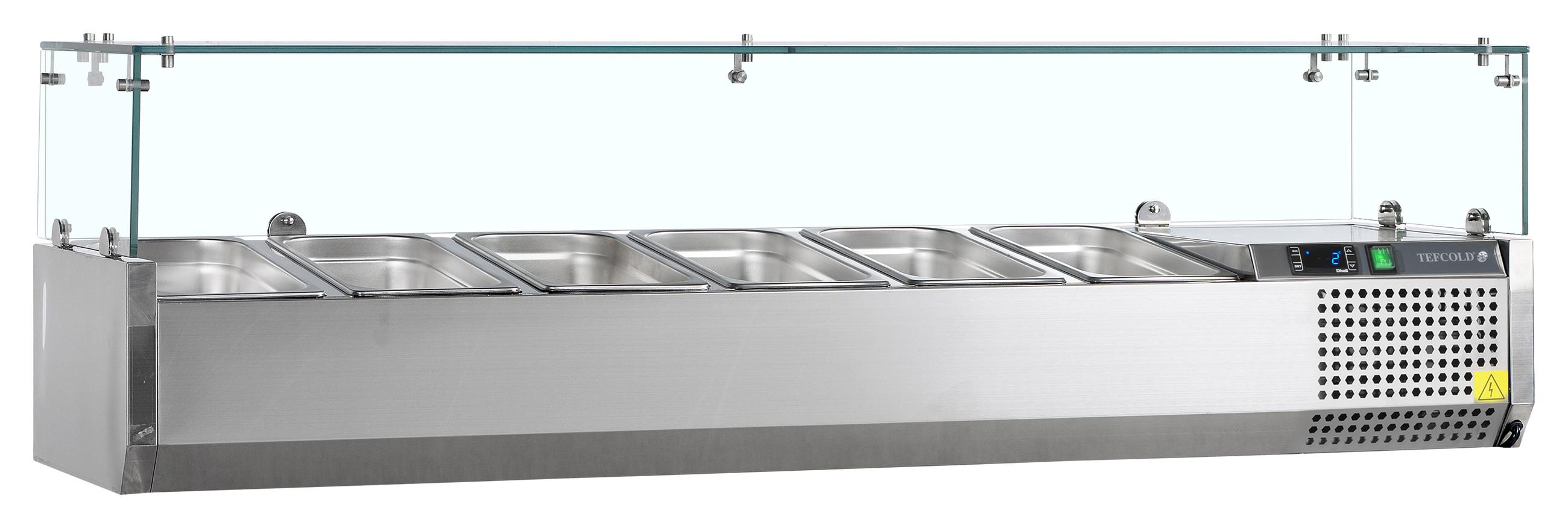 Vitrine réfrigérée professionnelle inox à structure en verre 40 litres positive - VK33-140 - Tefcold