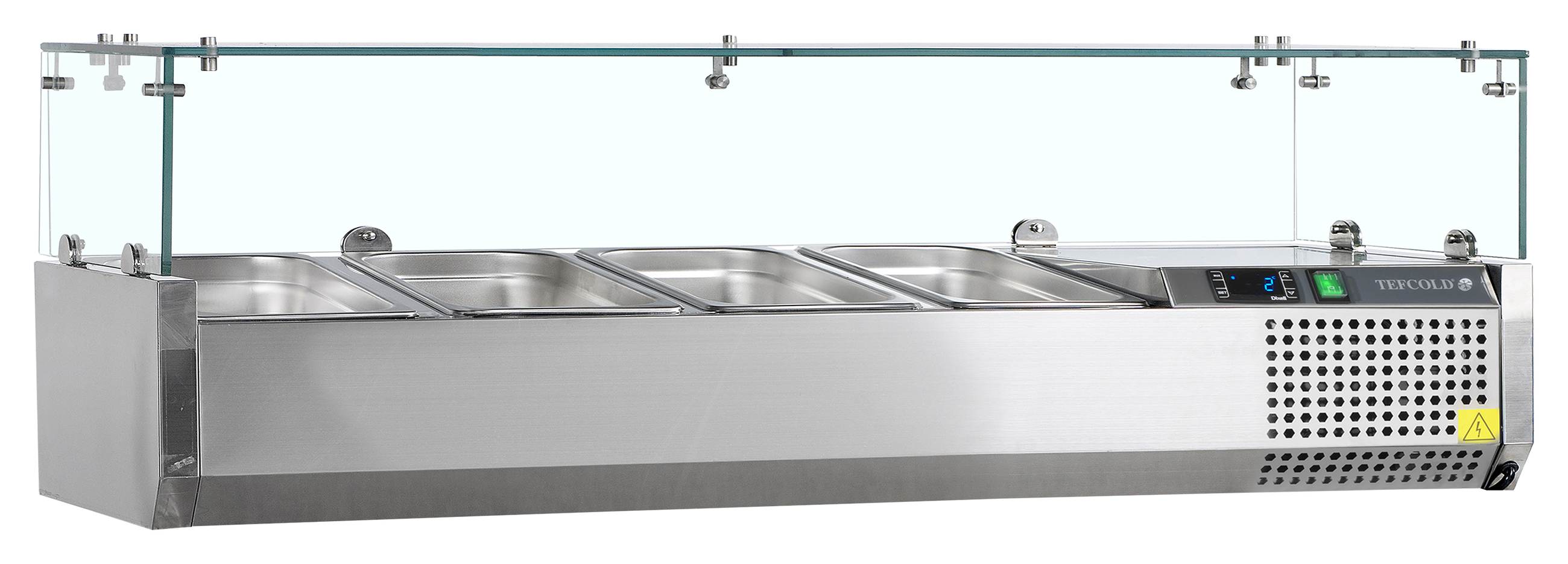 Vitrine réfrigérée professionnelle inox capacité 40 litres positive - VK38-120 - Tefcold